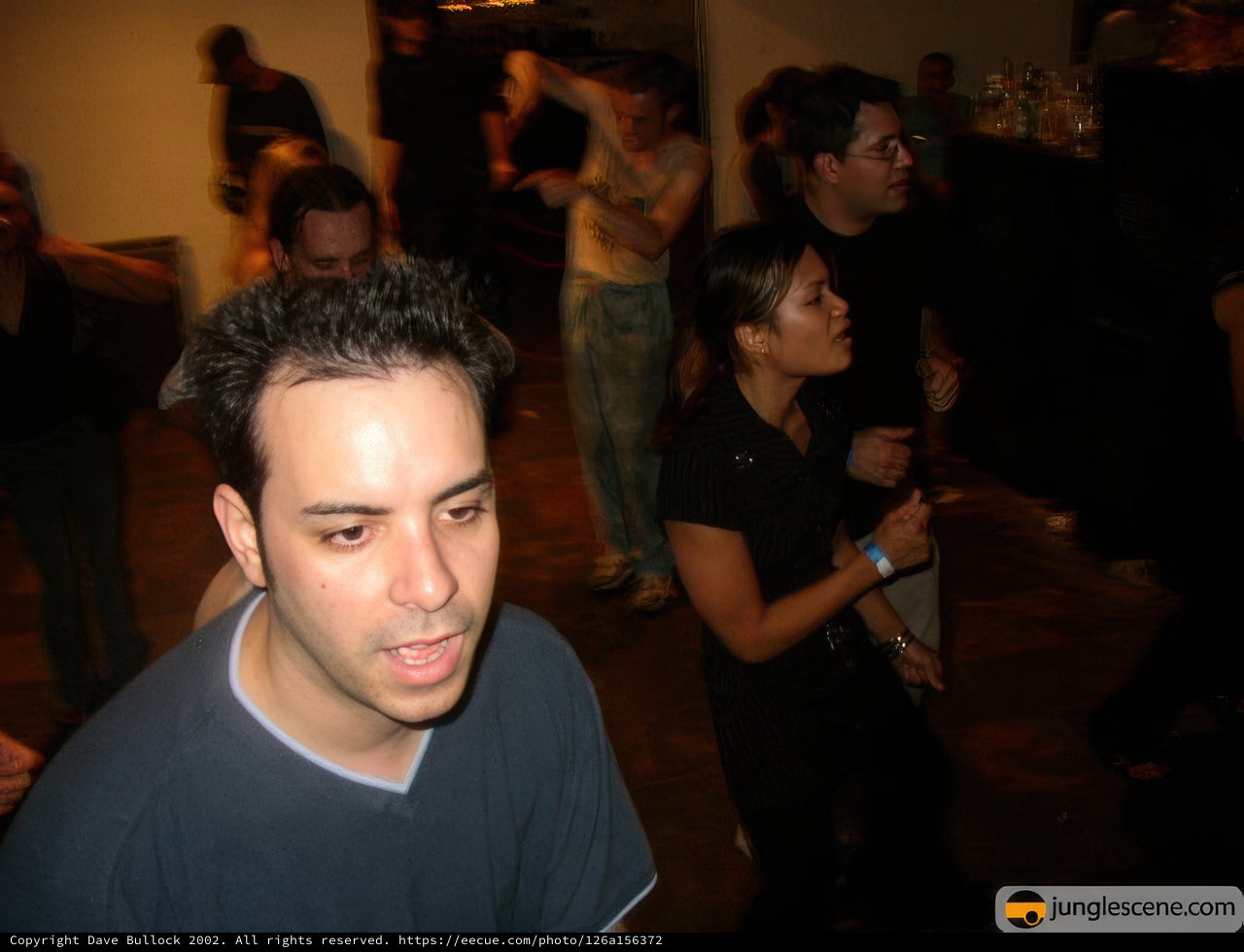 Partygoer in a Crowd