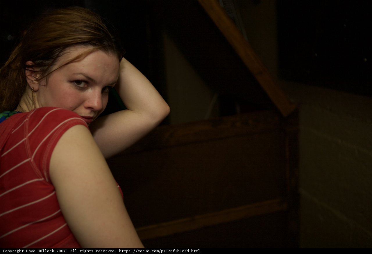 Red Haired Lady with Finger on her Cheek