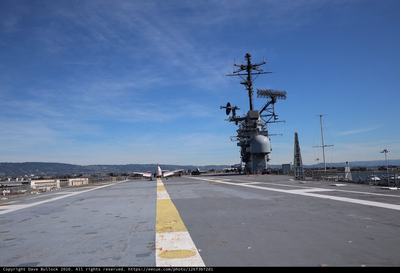 USS Hornet Aircraft Carrier Flight Deck and Island