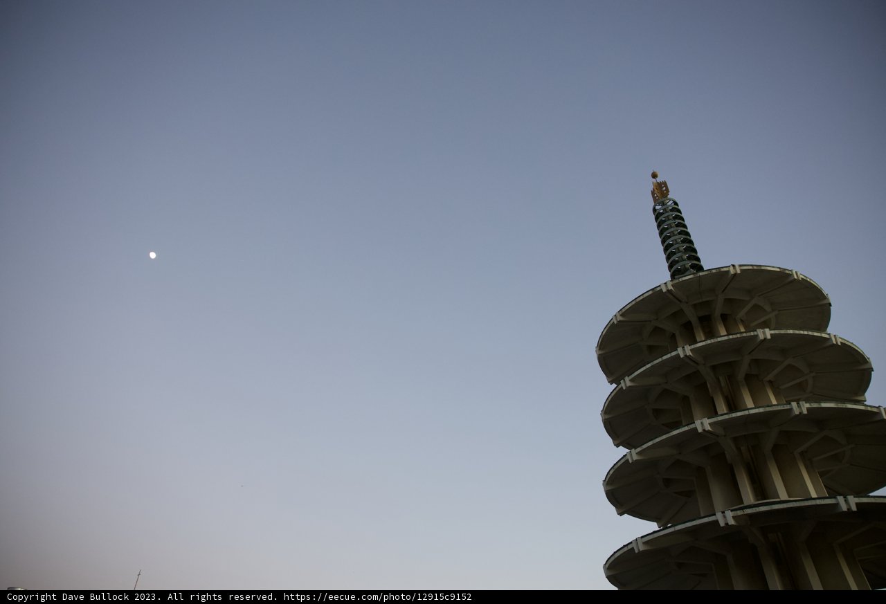 Moonlit Night over Japanese Pagoda