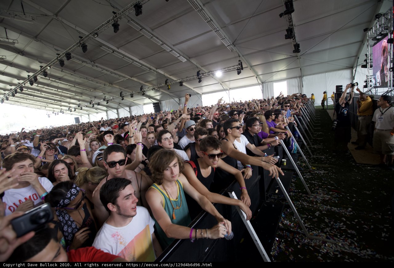 Coachella Concertgoers Enjoying the Night