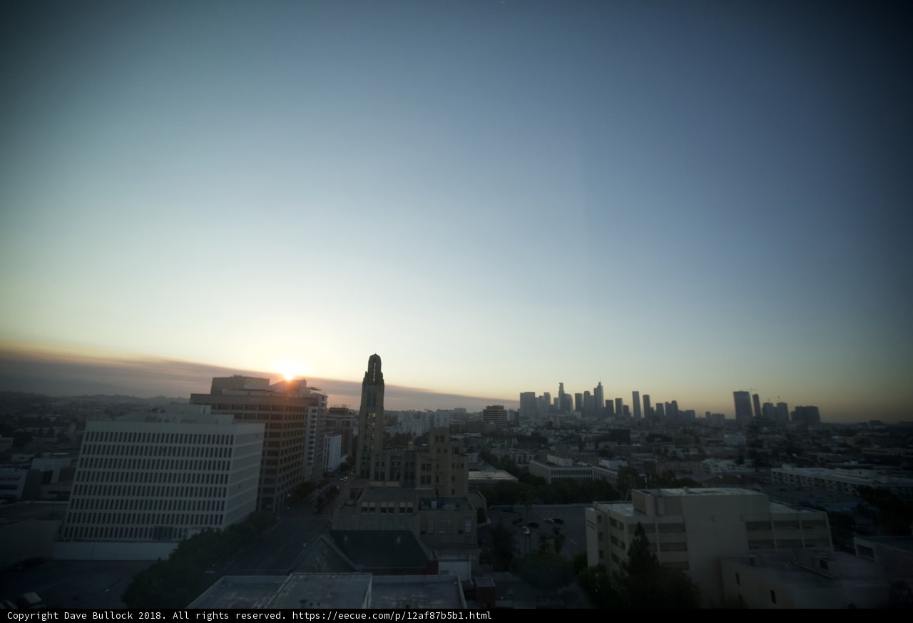 Sunset over the Urban Skyscrapers