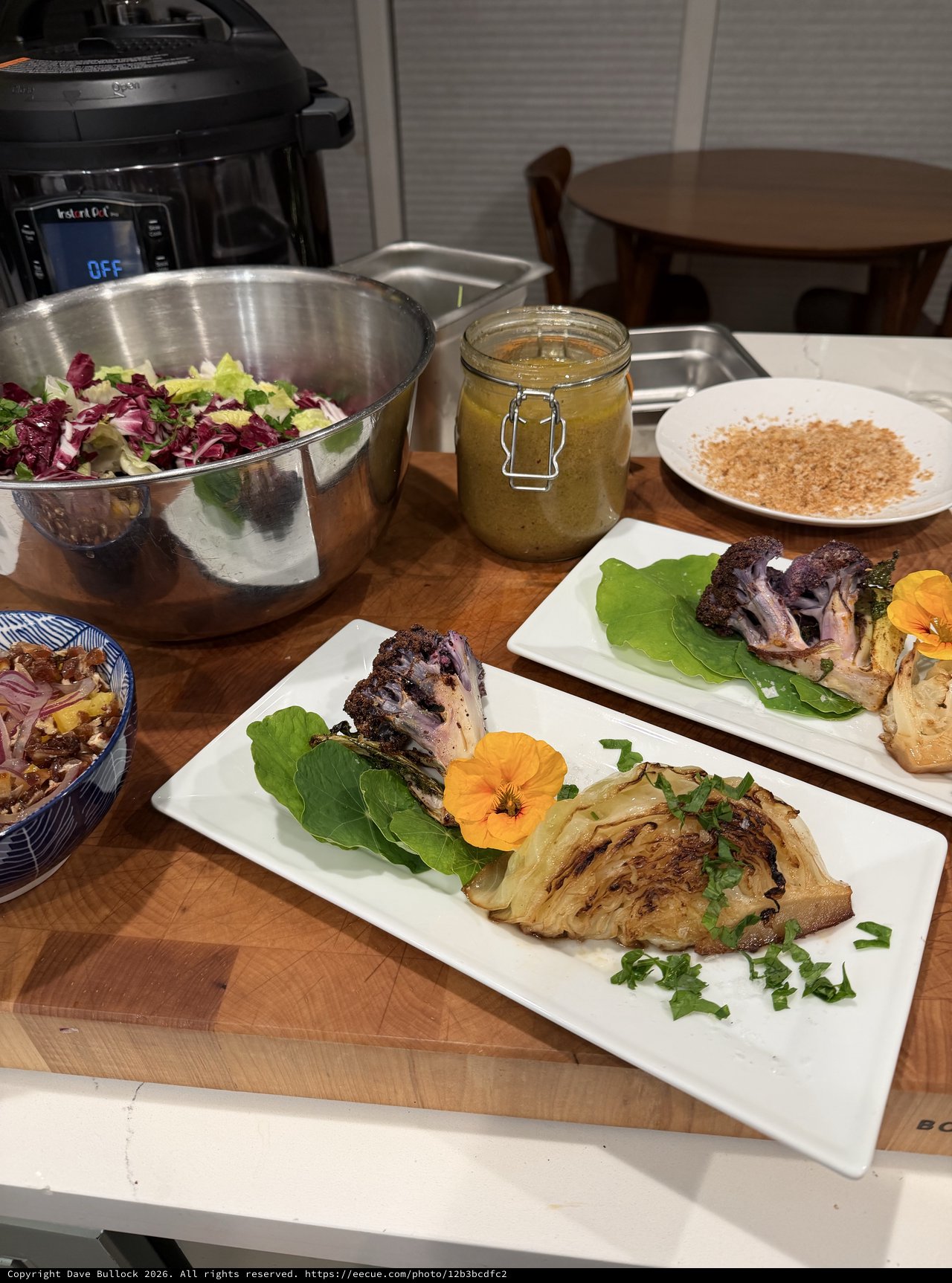 Beautifully Plated Plant-Based Dinner with Roasted Vegetables