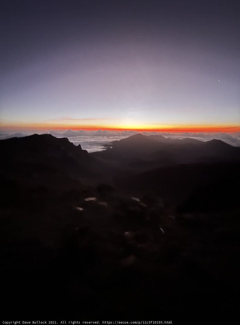 Sunset over Haleakalā Mountains