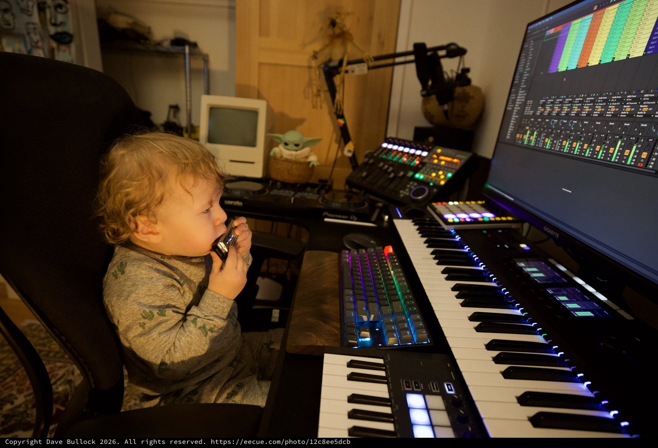 Toddler Producer at Home Music Studio Setup
