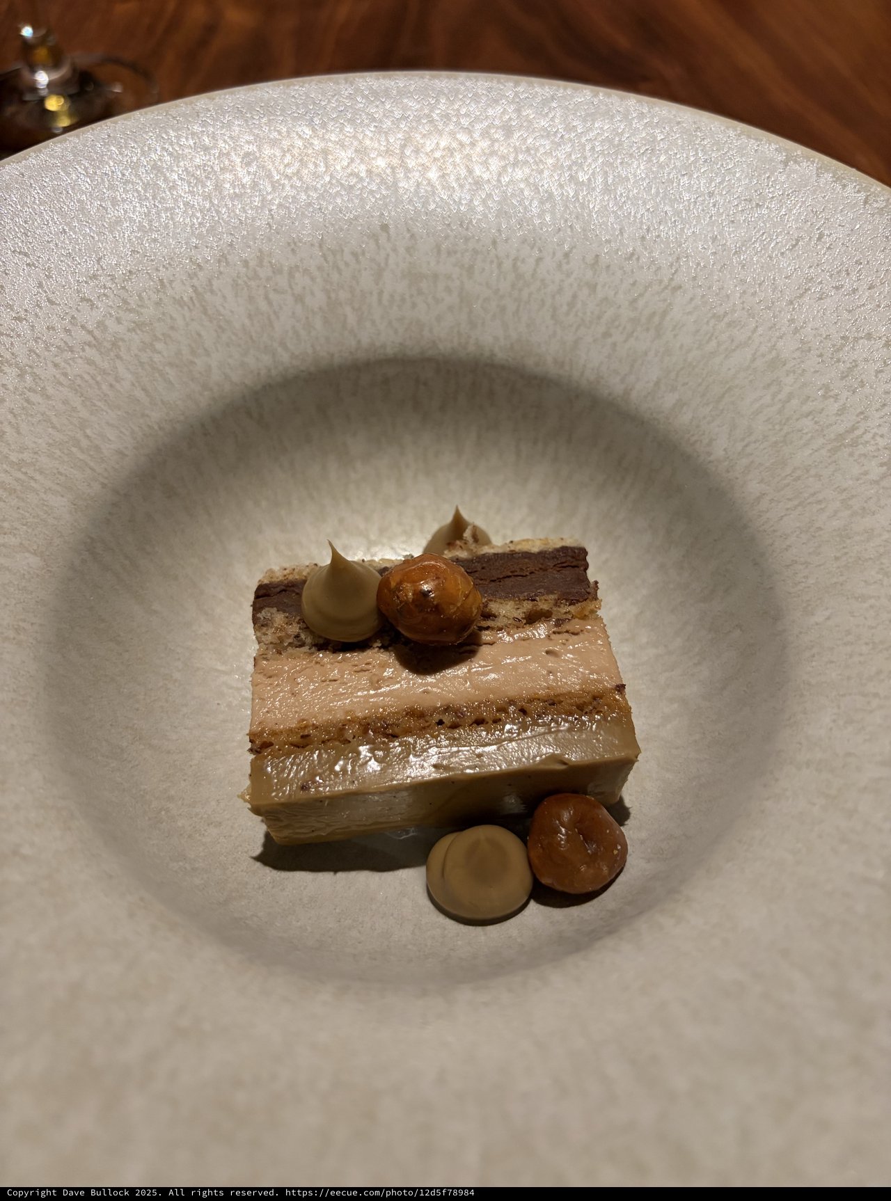 Elegant Layered Dessert with Caramelized Hazelnuts