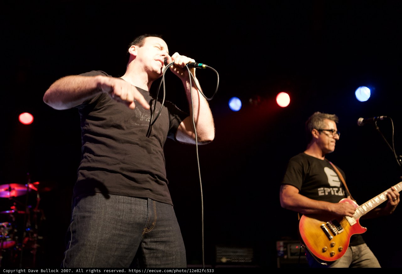 Two Men Rocking Out on Stage