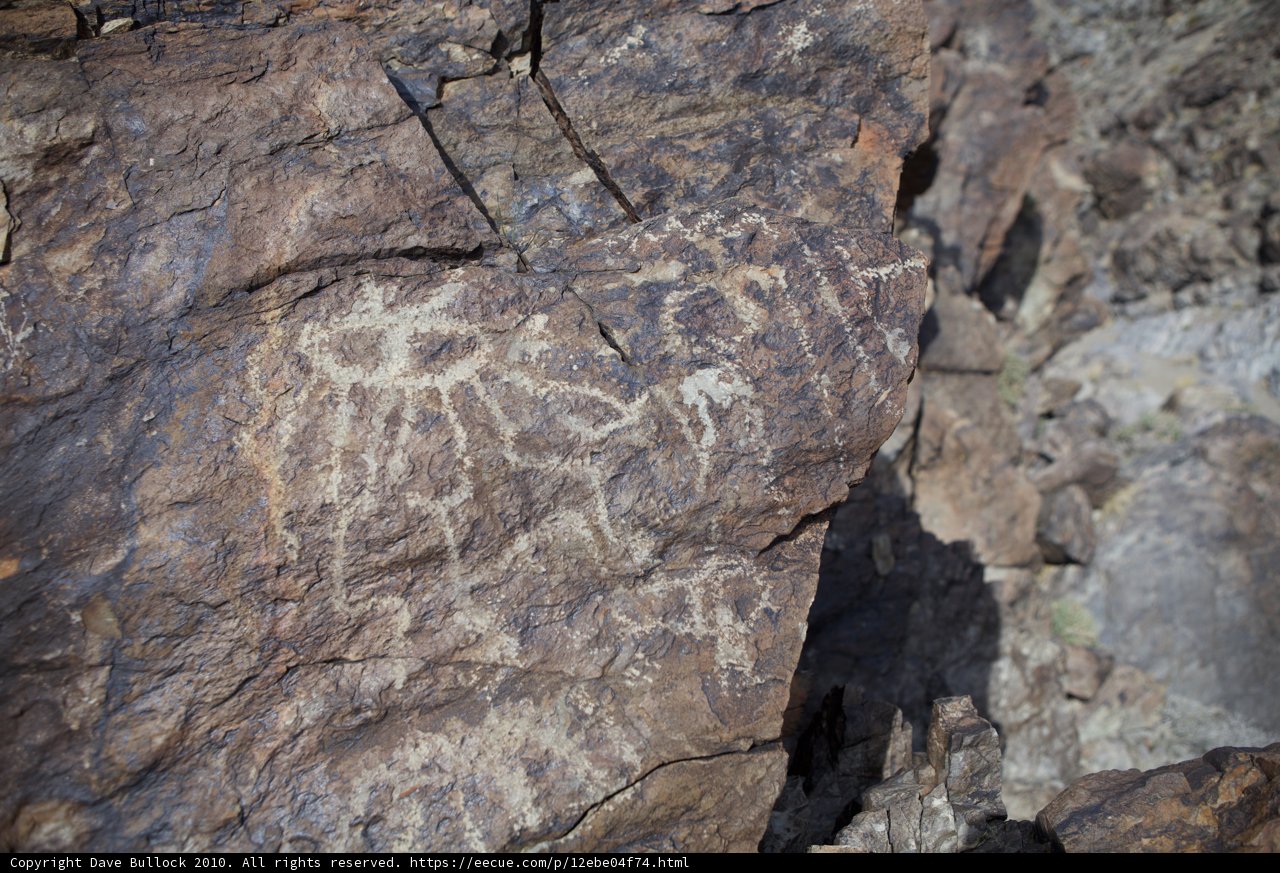 Ancient Rock Art at Desert Cliff