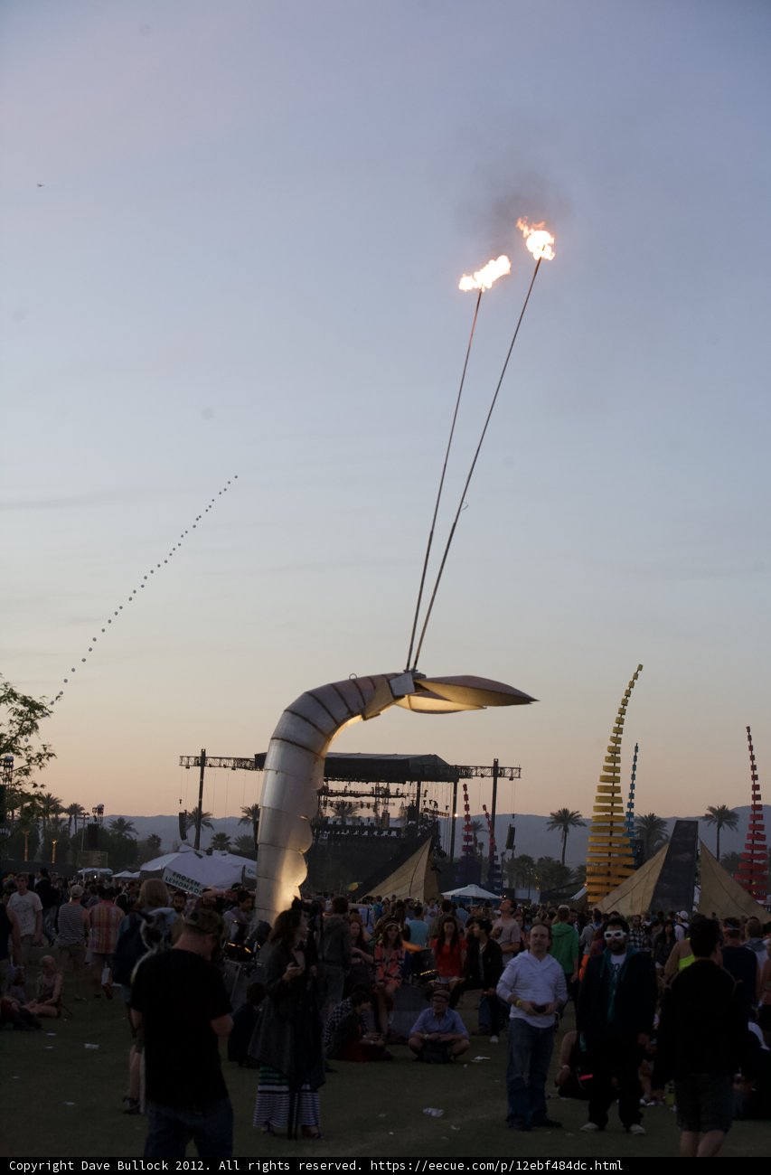 Burning Sculpture at Coachella