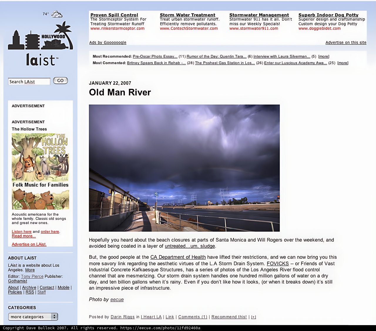 Nature and Text Collide on Old Man River Website