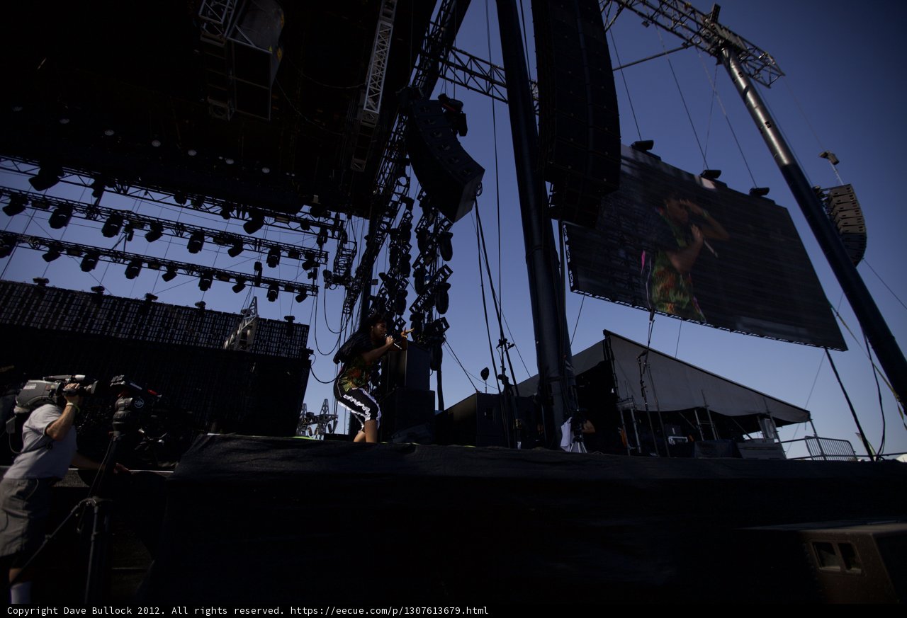Man on Stage at Coachella Music Festival
