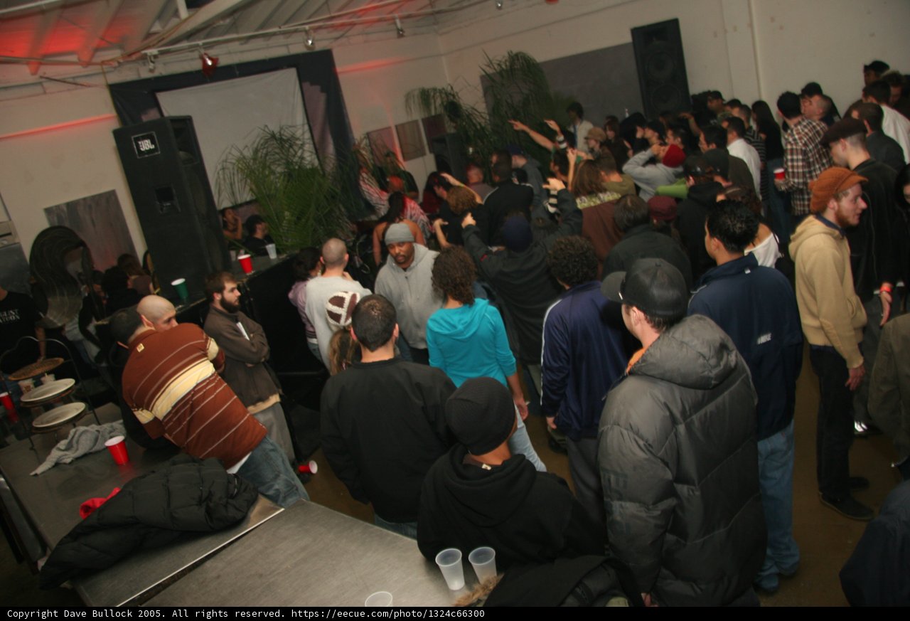 Crowd enjoying music and presentation