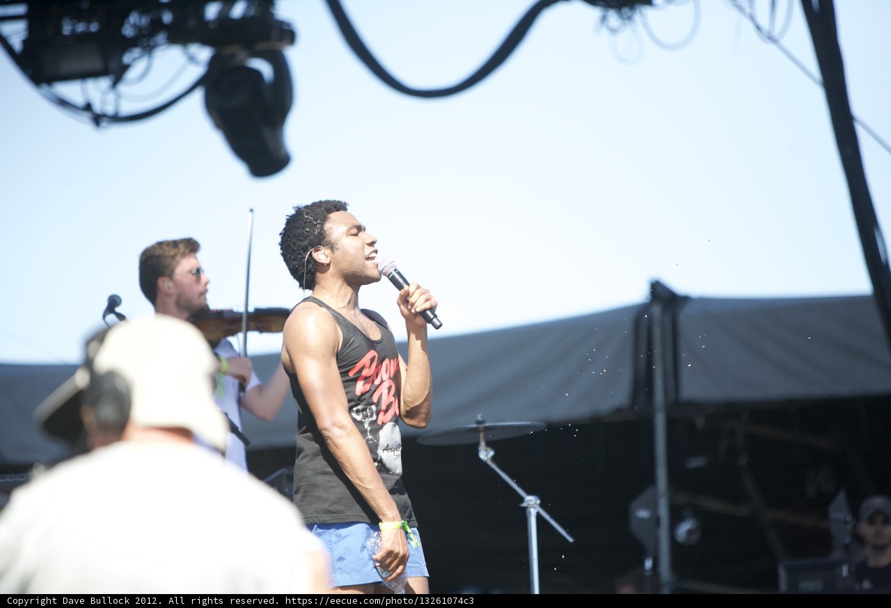 Man Singing at Coachella Music Festival