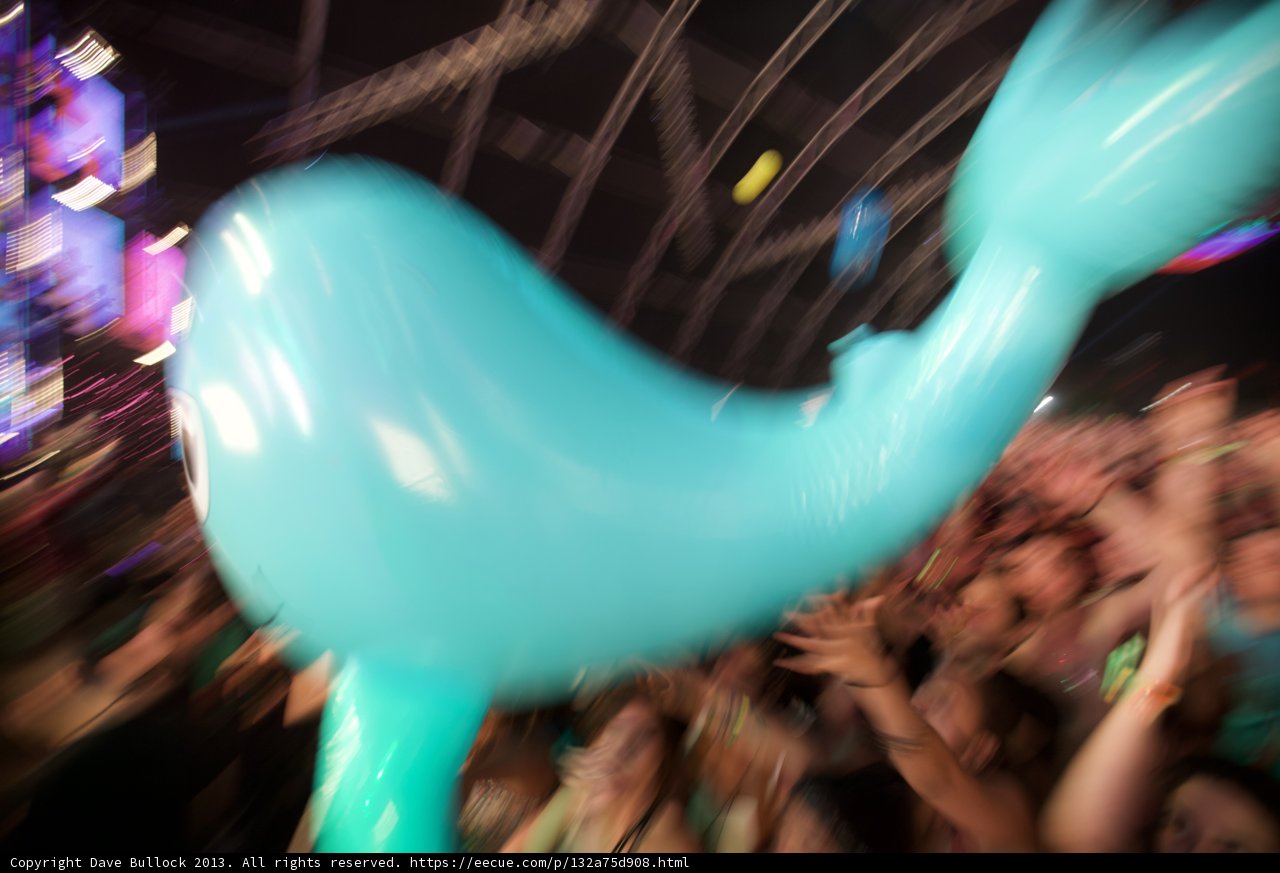 Whale Balloon Takes Over Coachella Nightclub