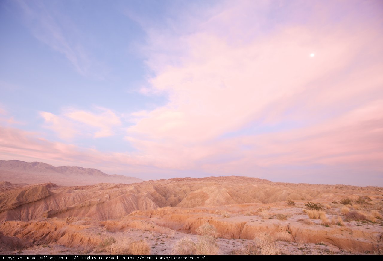 Moonrise over the Anza Borrego Desert
