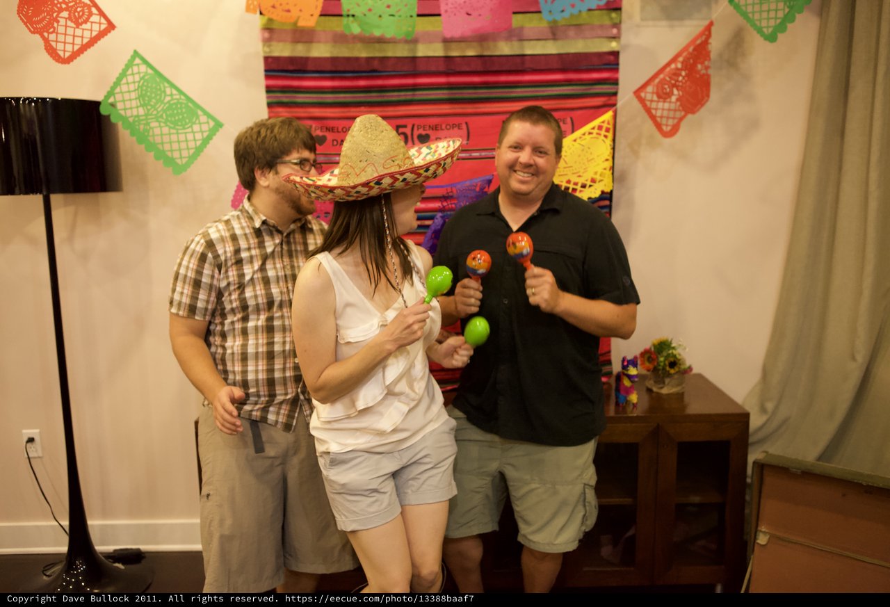 Fiesta Fun with Sombrero and Maracas at Anniversary Party