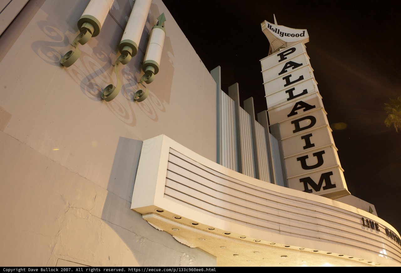 Illuminated Theater Sign at Night