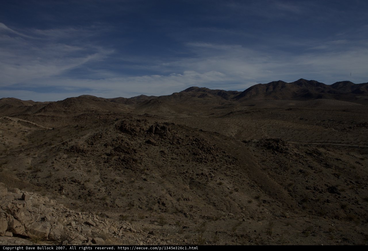 A Serene View of the Mountains and Desert