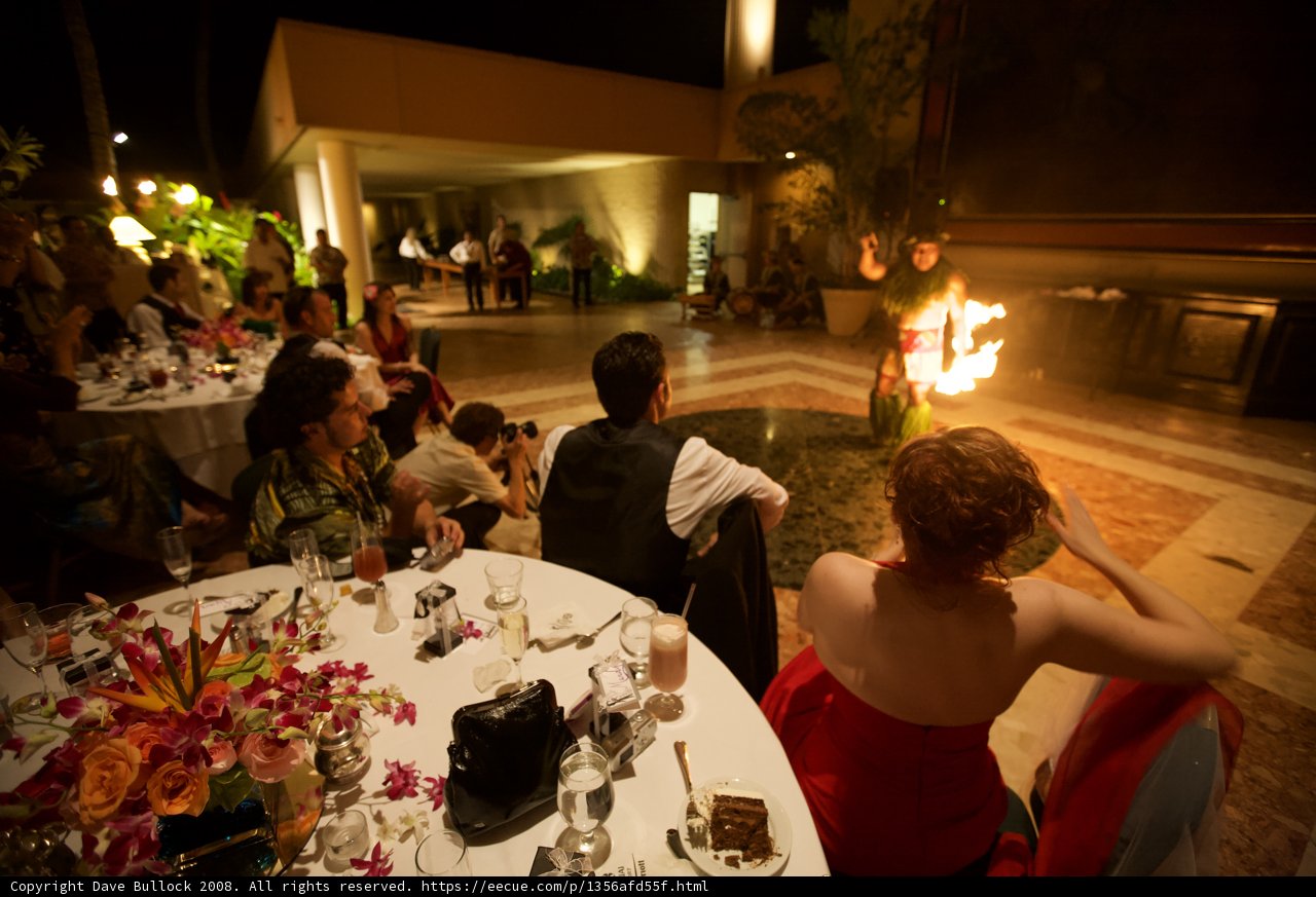 A Romantic Wedding Reception with Fire