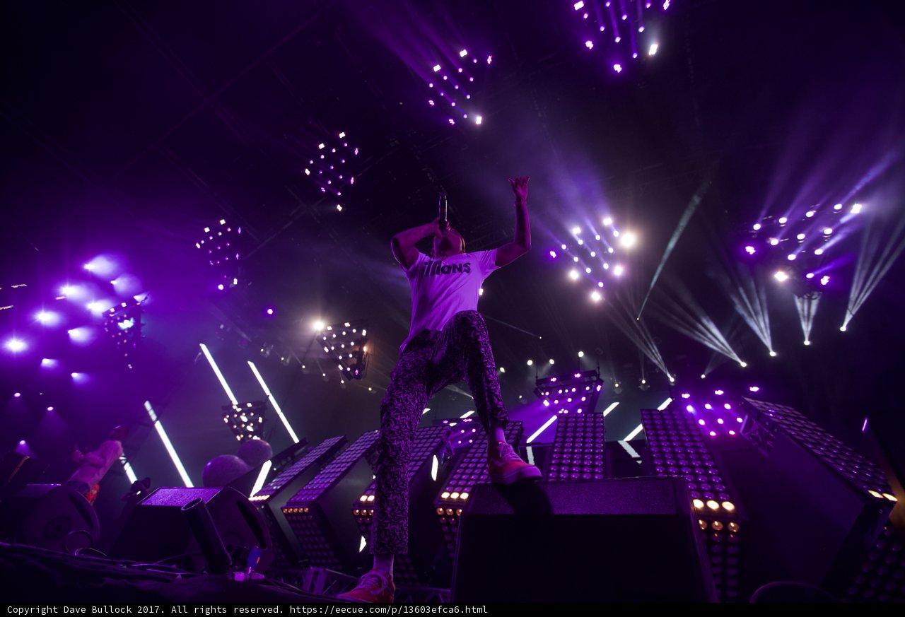 On Stage with Purple Lights