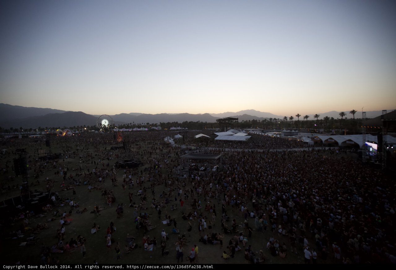 Music lovers embrace the sunset at Coachella