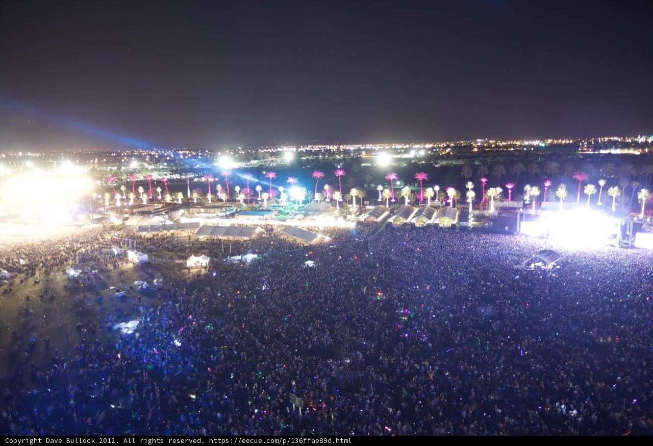 Light Up the Night: A Massive Crowd at Coachella Music Festival