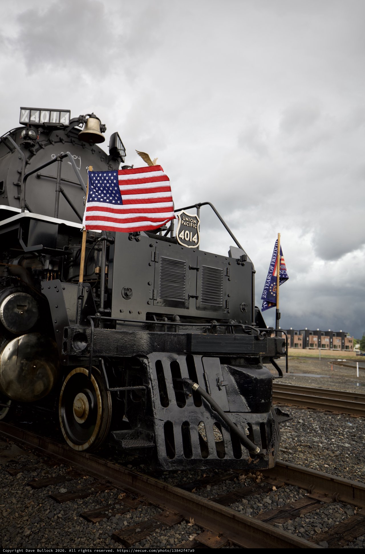Union Pacific 4014 Big Boy Locomotive with American Flag