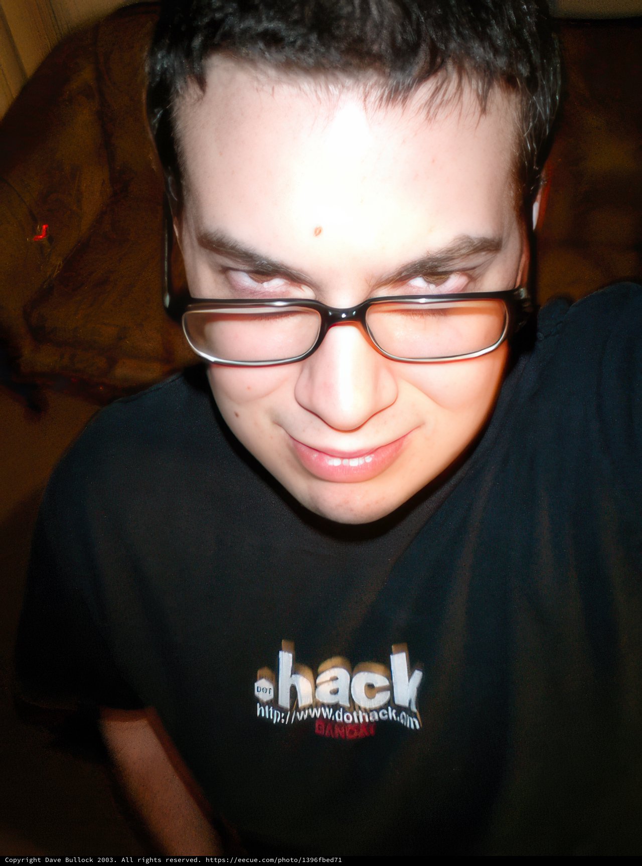 Dave B: Smiling Portrait in Black Tee and Glasses