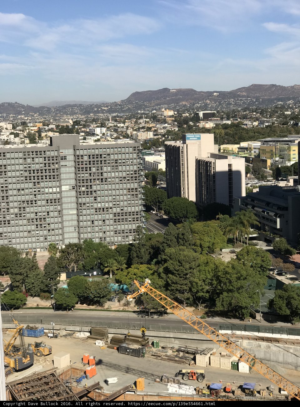 Cityscape of Los Angeles from atop The Broad