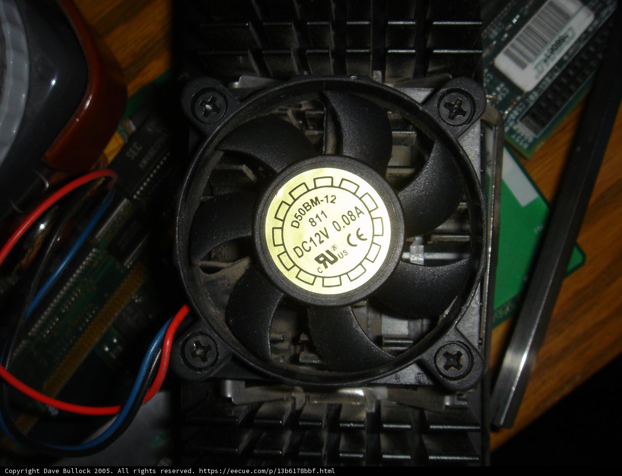Yellow-stickered Computer Fan