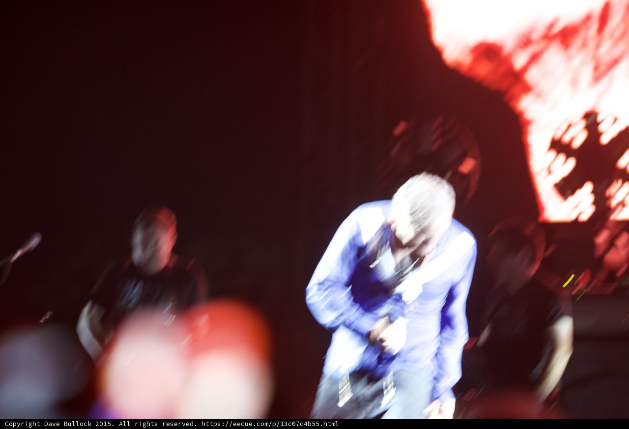 Morrissey Heavy Motion Blur Blue Shirt Red Video Screen Abstract Artistic Movement