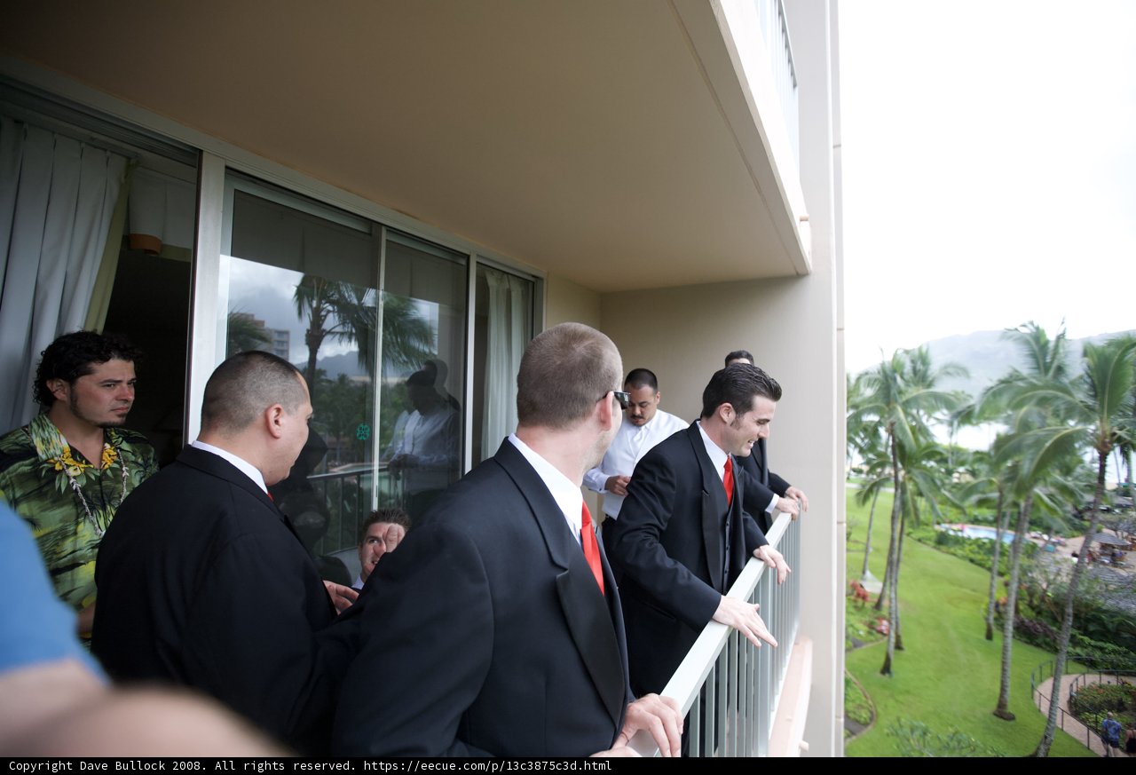 Formal Gathering on Balcony