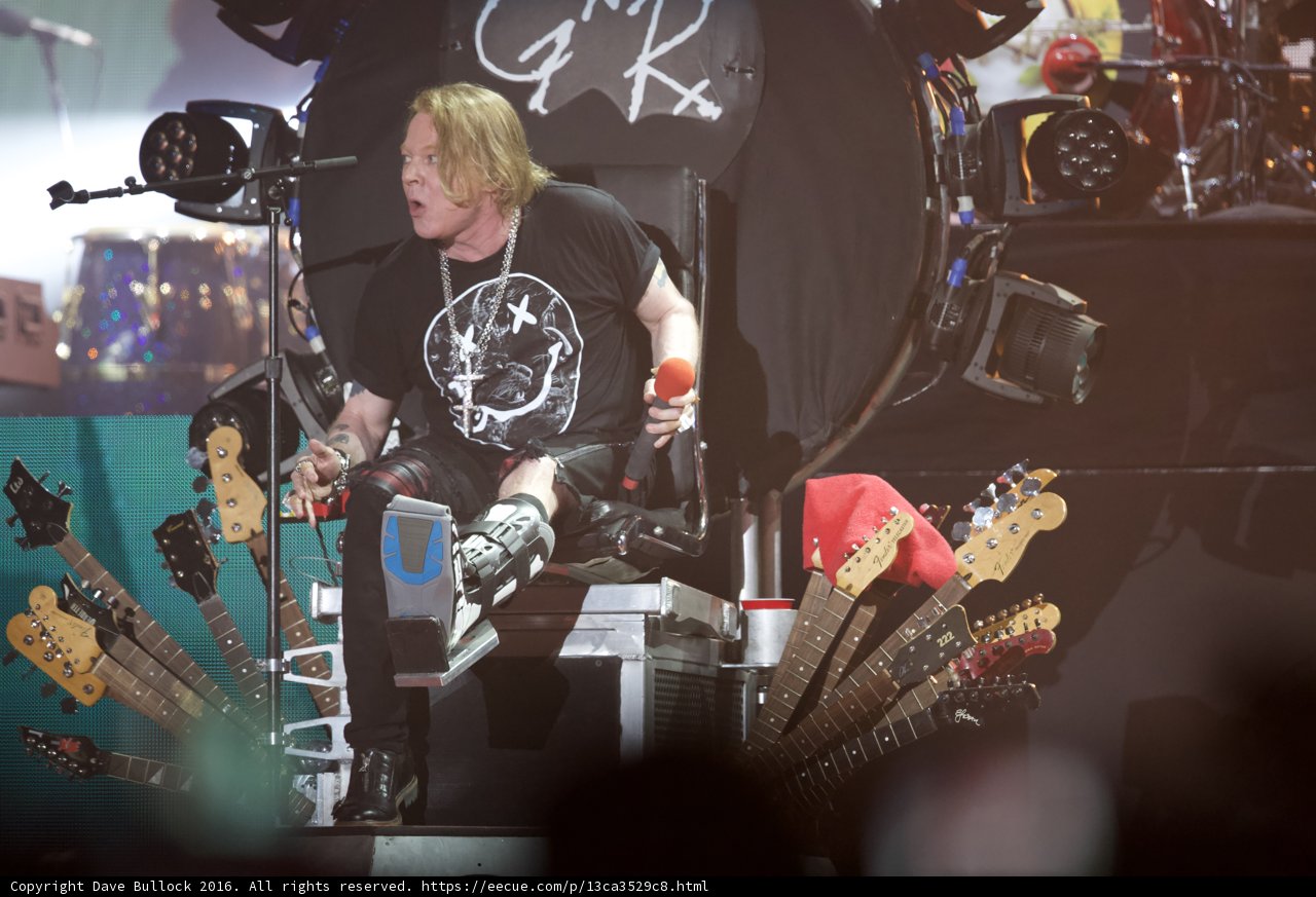 Axl Rose Rocks the Stage with His Guitar
