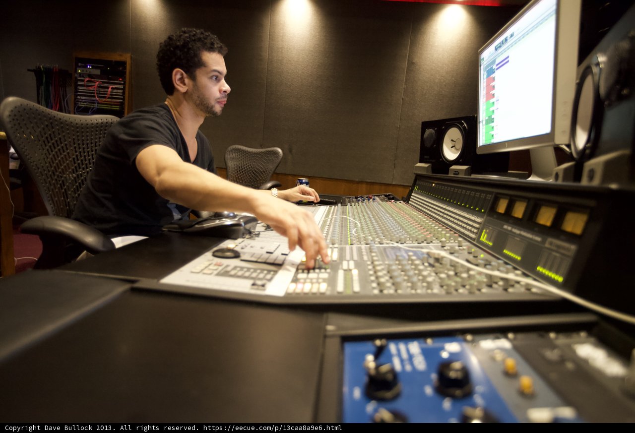 Marc Kinchen Mixing It Up in the Studio.