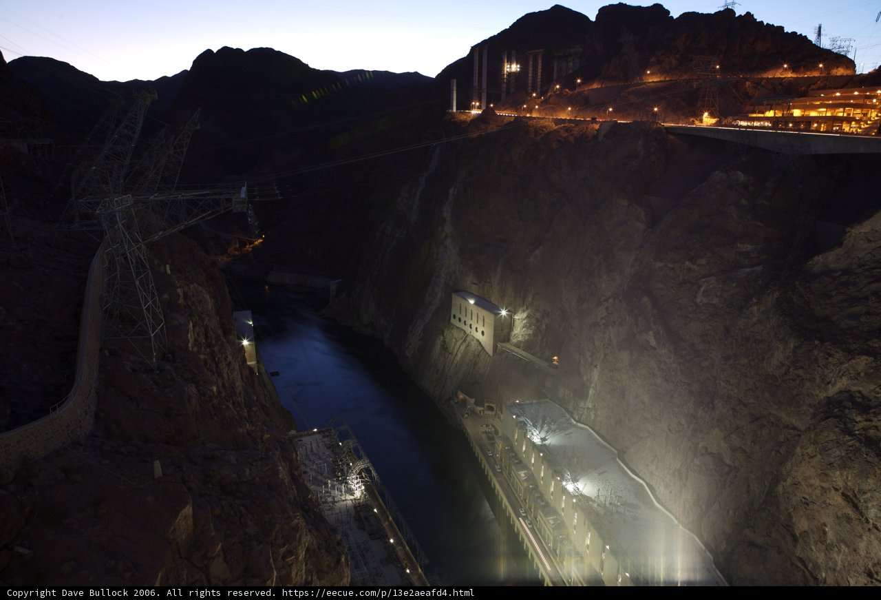 Nighttime Spectacle at the Hoover Dam