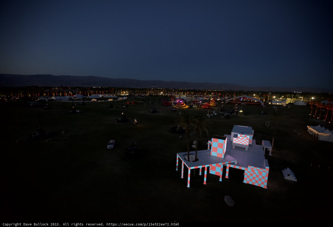 Nighttime Aerial View of Large Building