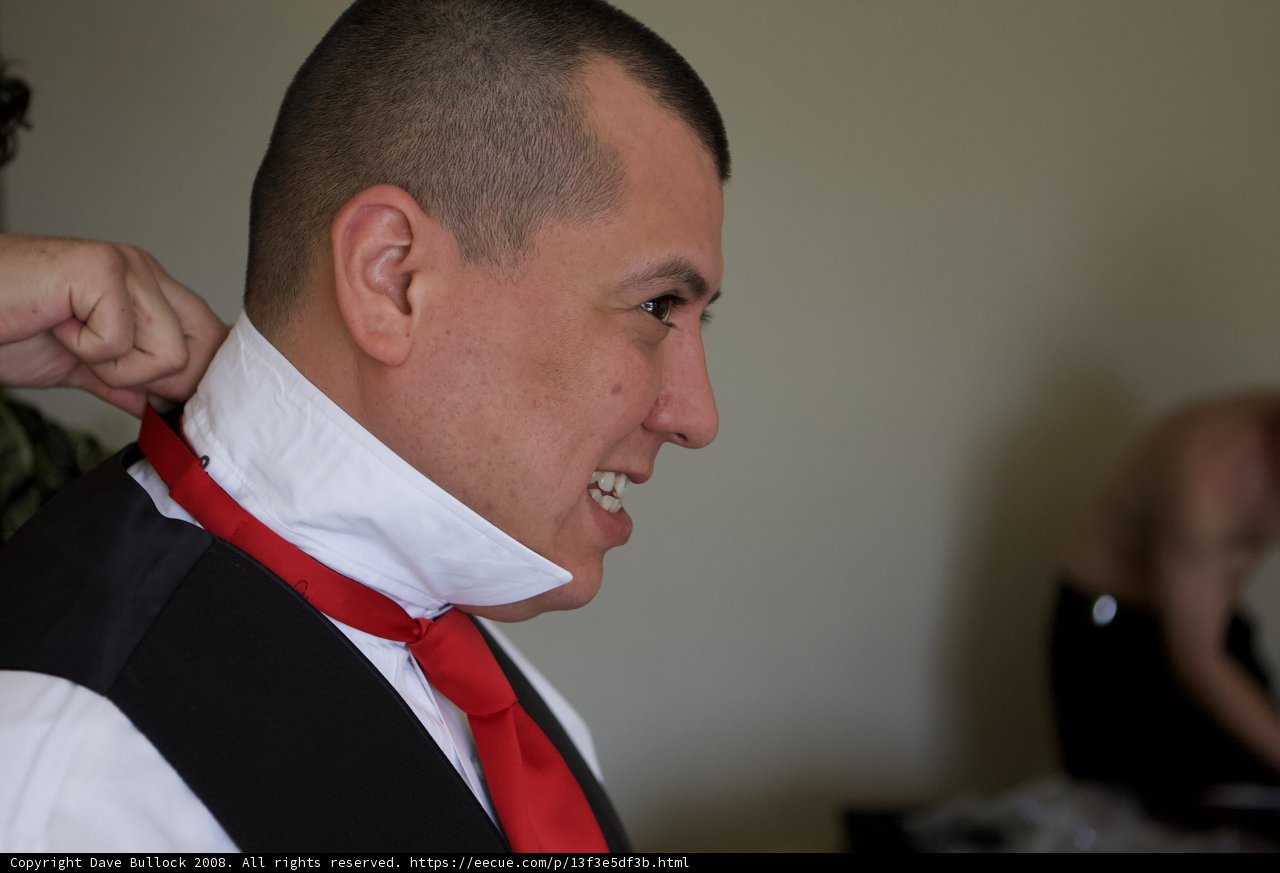 Adjusting His Tie