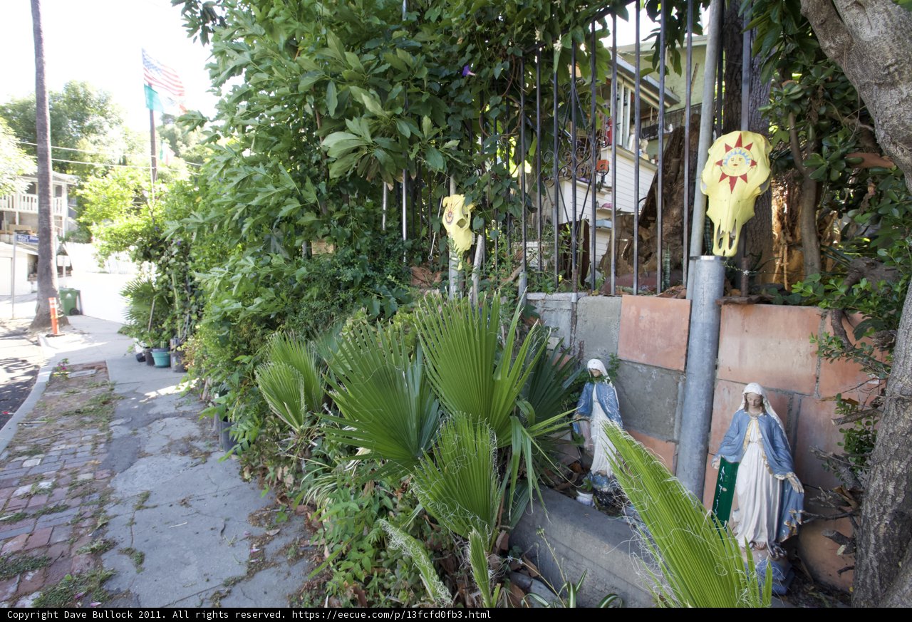 Statuesque Garden Walkway