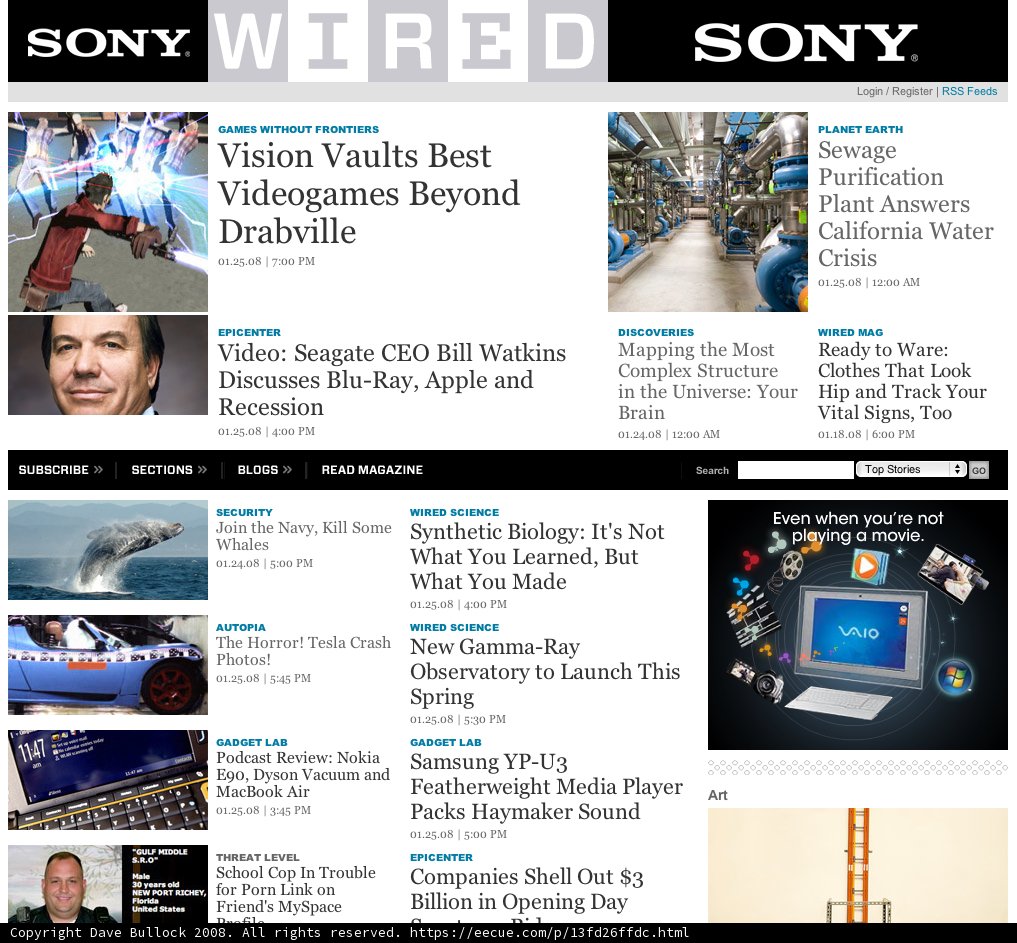 Sony Wired Car Audio System Ad