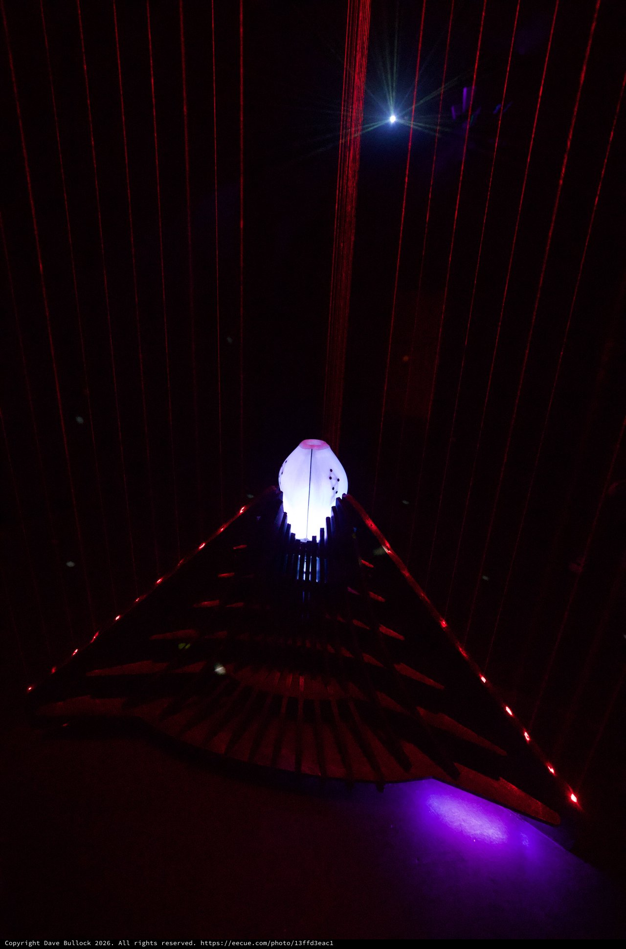 Immersive Light Installation with Illuminated Ghost Figure