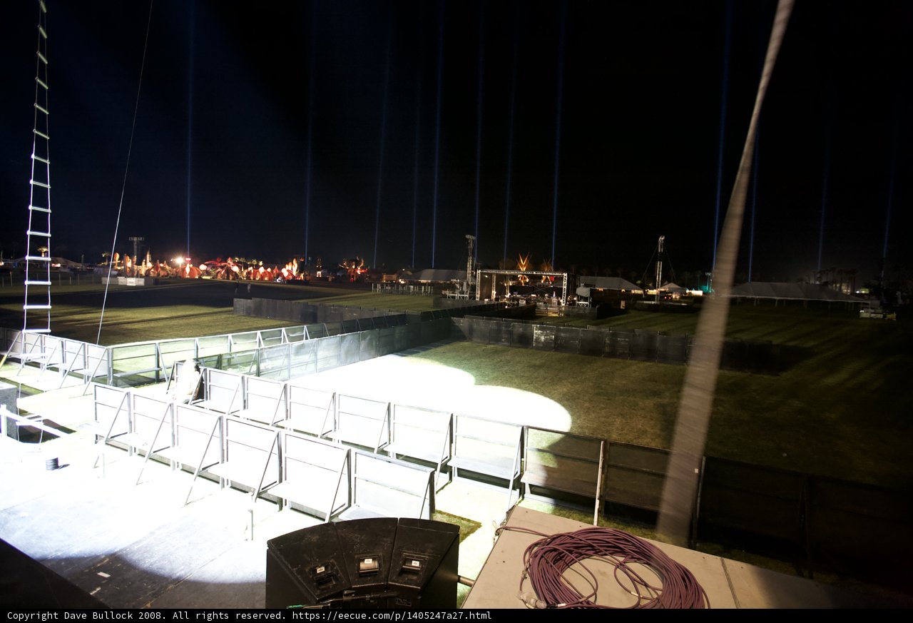 Stage Lights & Fence at Coachella 2008