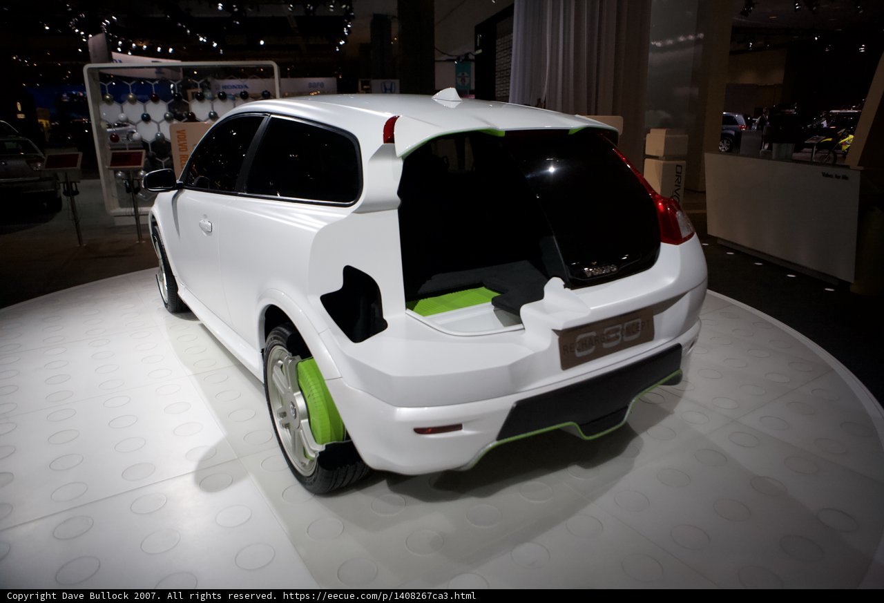 White Sports Car with Green Alloy Wheels