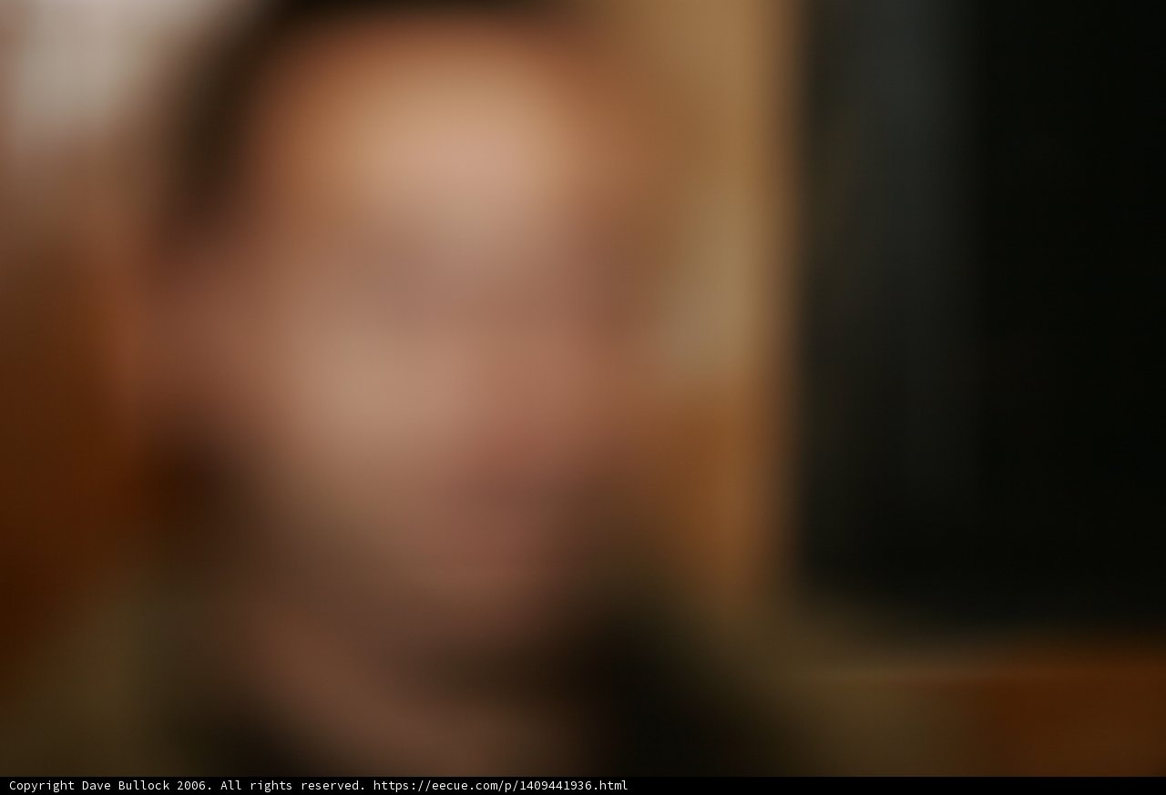 Blurry figure in the dark