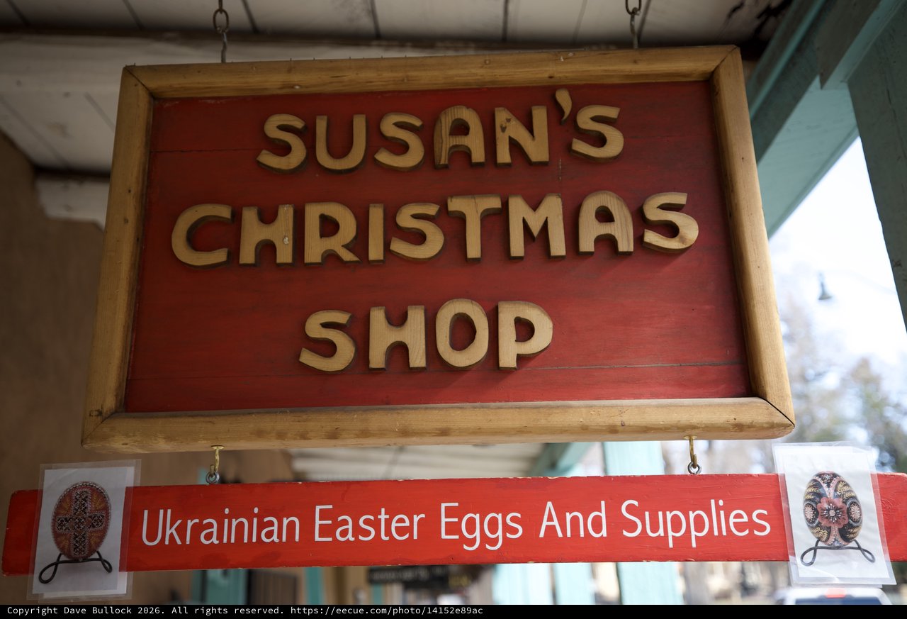 Susan's Christmas Shop - Ukrainian Easter Eggs Store Sign