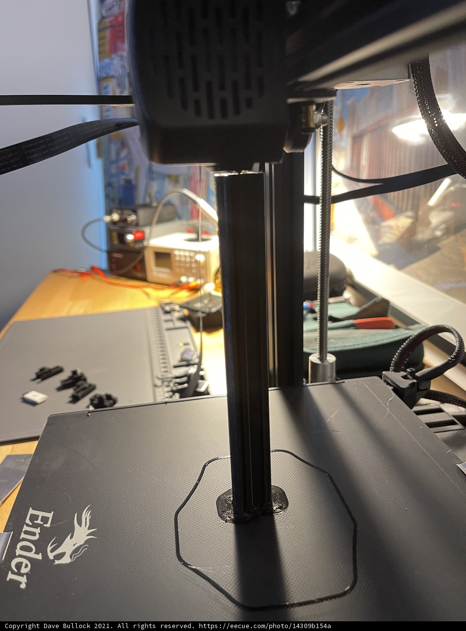 Ender 3D Printer Mounts on Sleek Desk