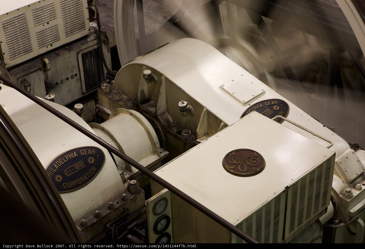 The White Engine with a Spinning Propeller