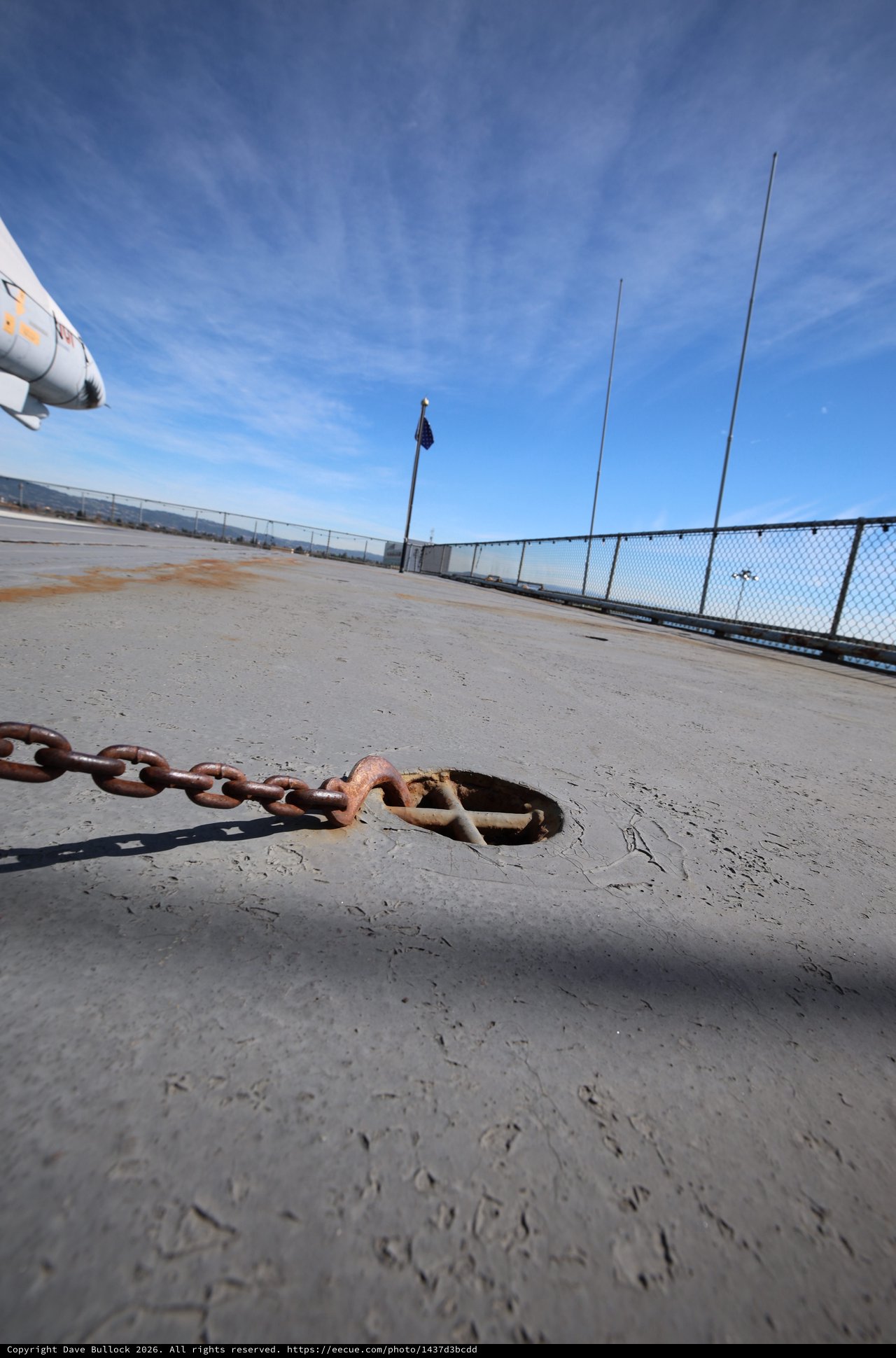 Rusted Chain on USS Hornet Flight Deck