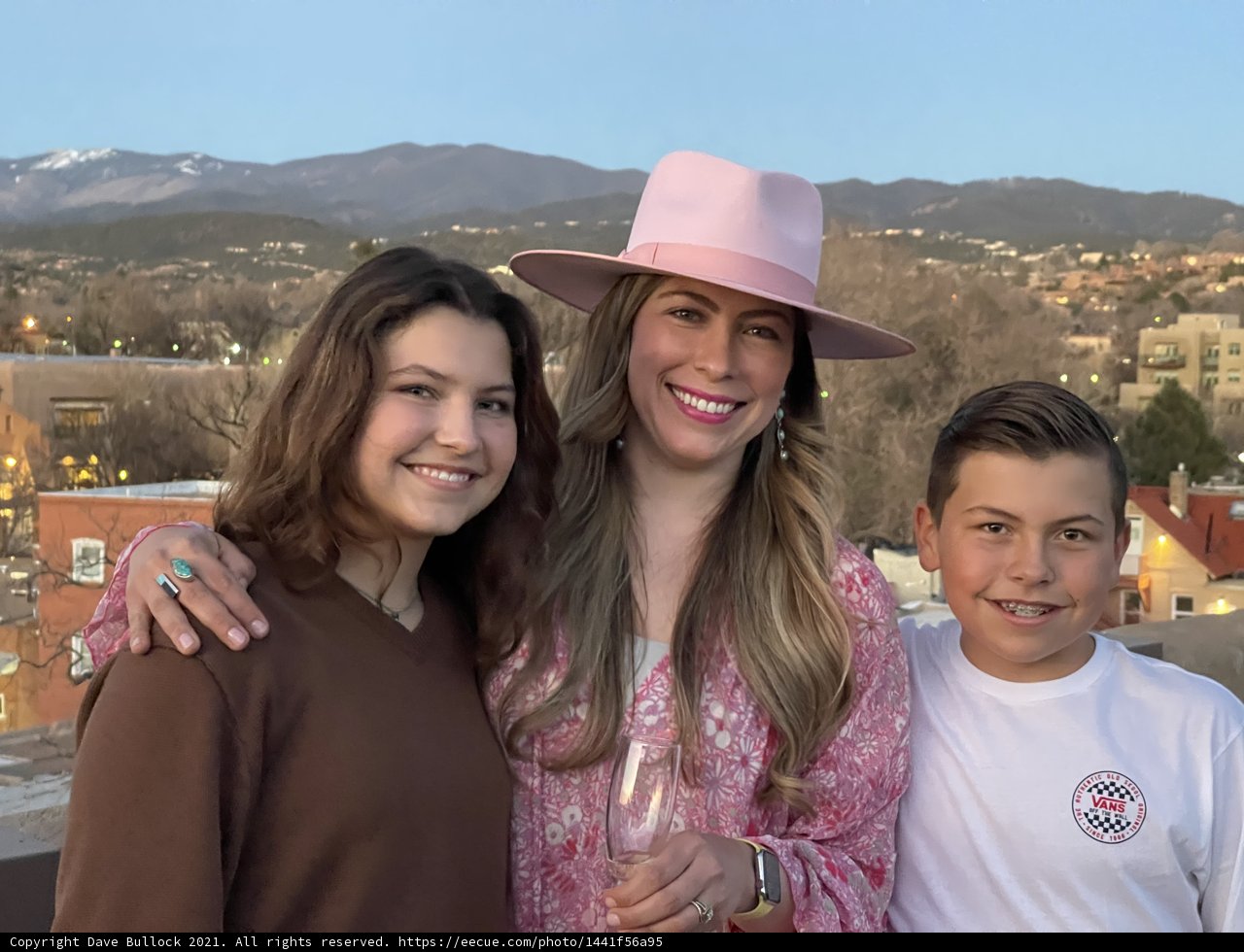Three Happy Hatters in the Santa Fe Mountains