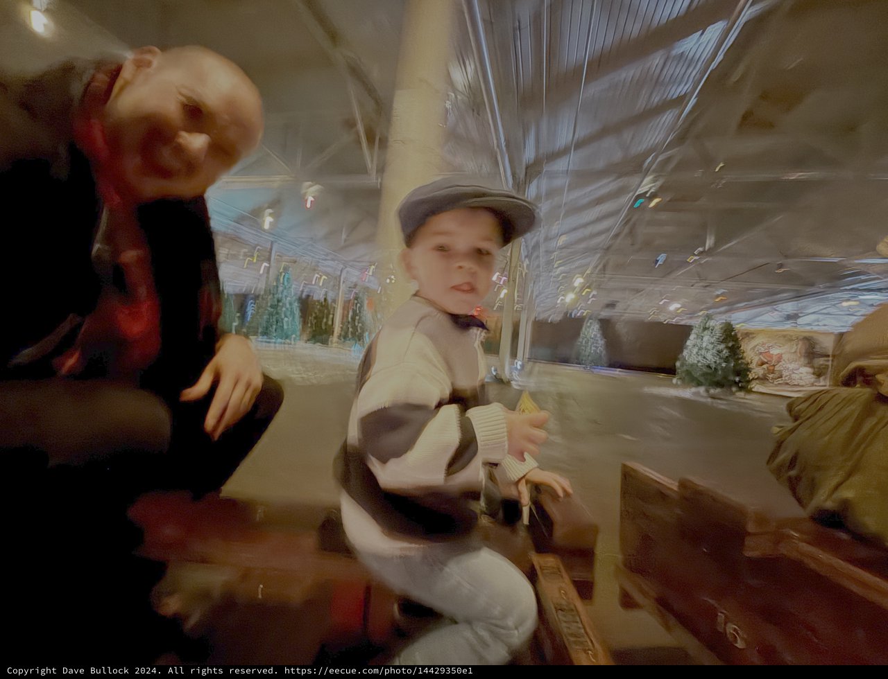 Children Playing in Indoor Winter Wonderland Display