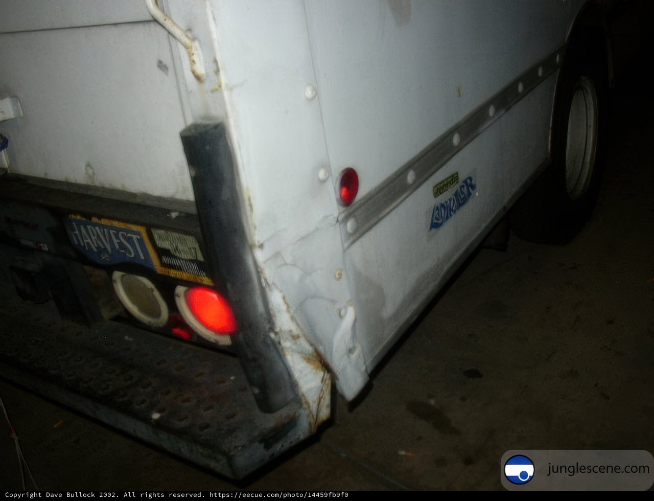 White Truck with Red Light